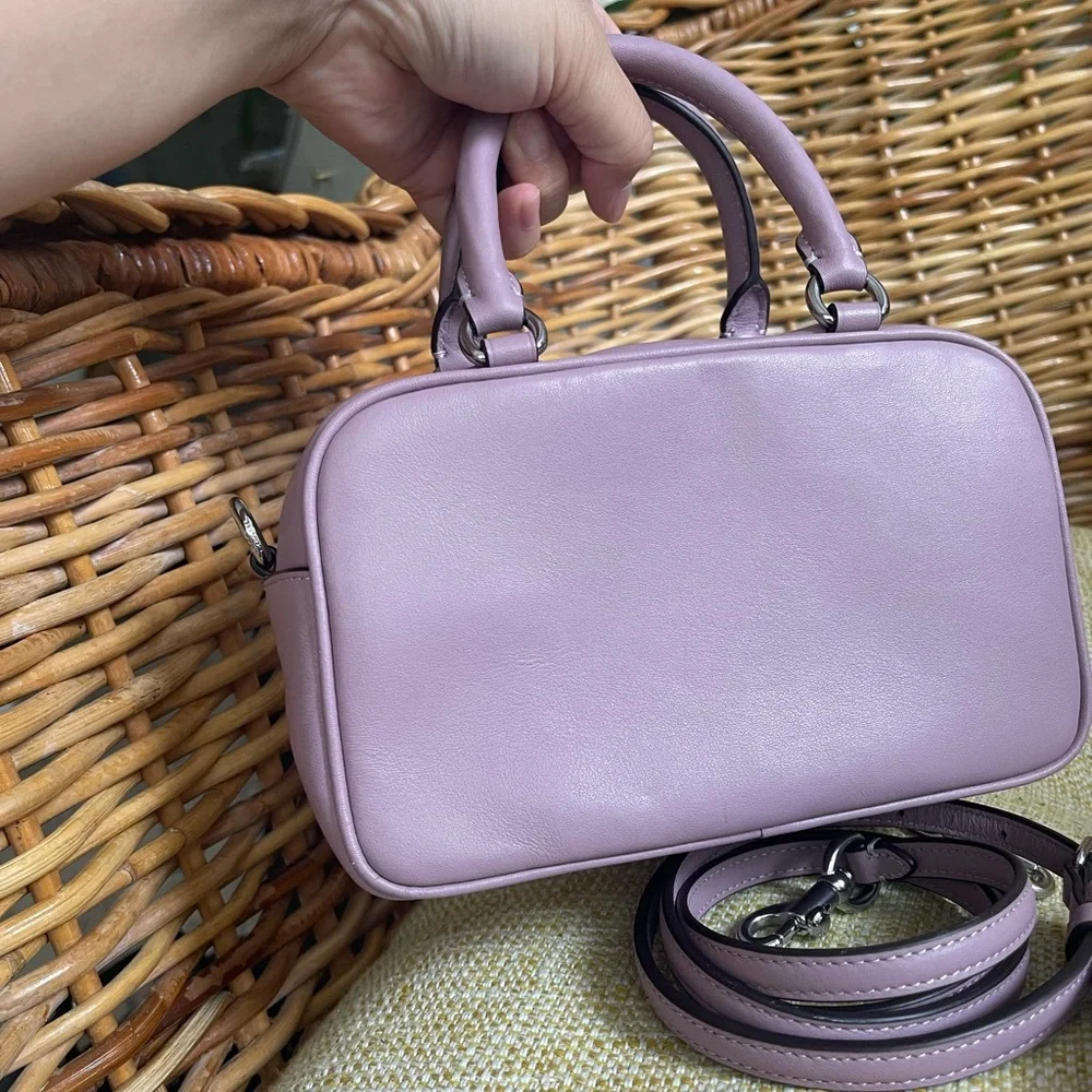 EUC Coach Lilac Tea Rose Satchel - Picture 4 of 6